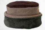 Pillbox hat brown and tan
